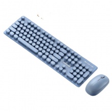 N520无线朋克机械手感键盘鼠标套装2.4G办公商务男女生个性键鼠